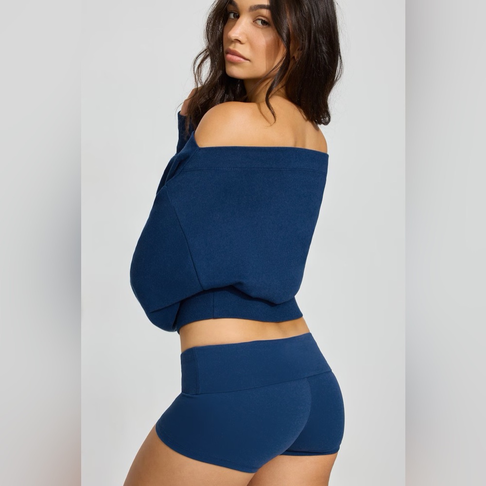 Garage SoftTerry™ Rib Off Shoulder Sweater - Picture 4 of 6